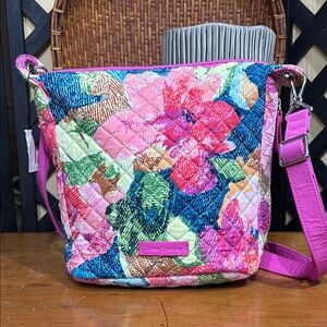 Vera Bradley Floral Crossbody Bag - Pink, Blue, Green